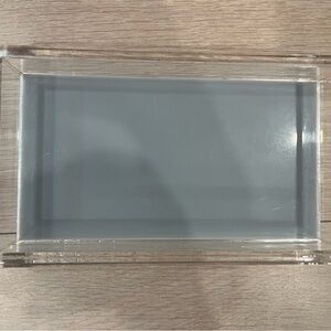 JR William Acrylic Small Clear Gray Tray Vanity Tray